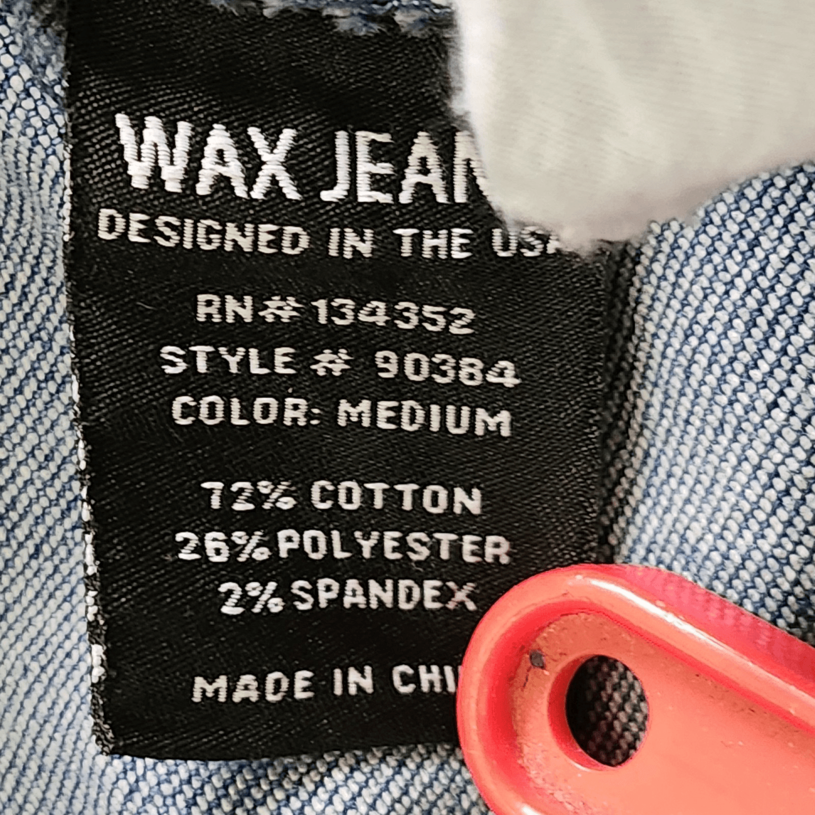Wax Jeans Womens 5/27 Blue Wide Straight Stretch High Rise Denim - Thumbnail 8