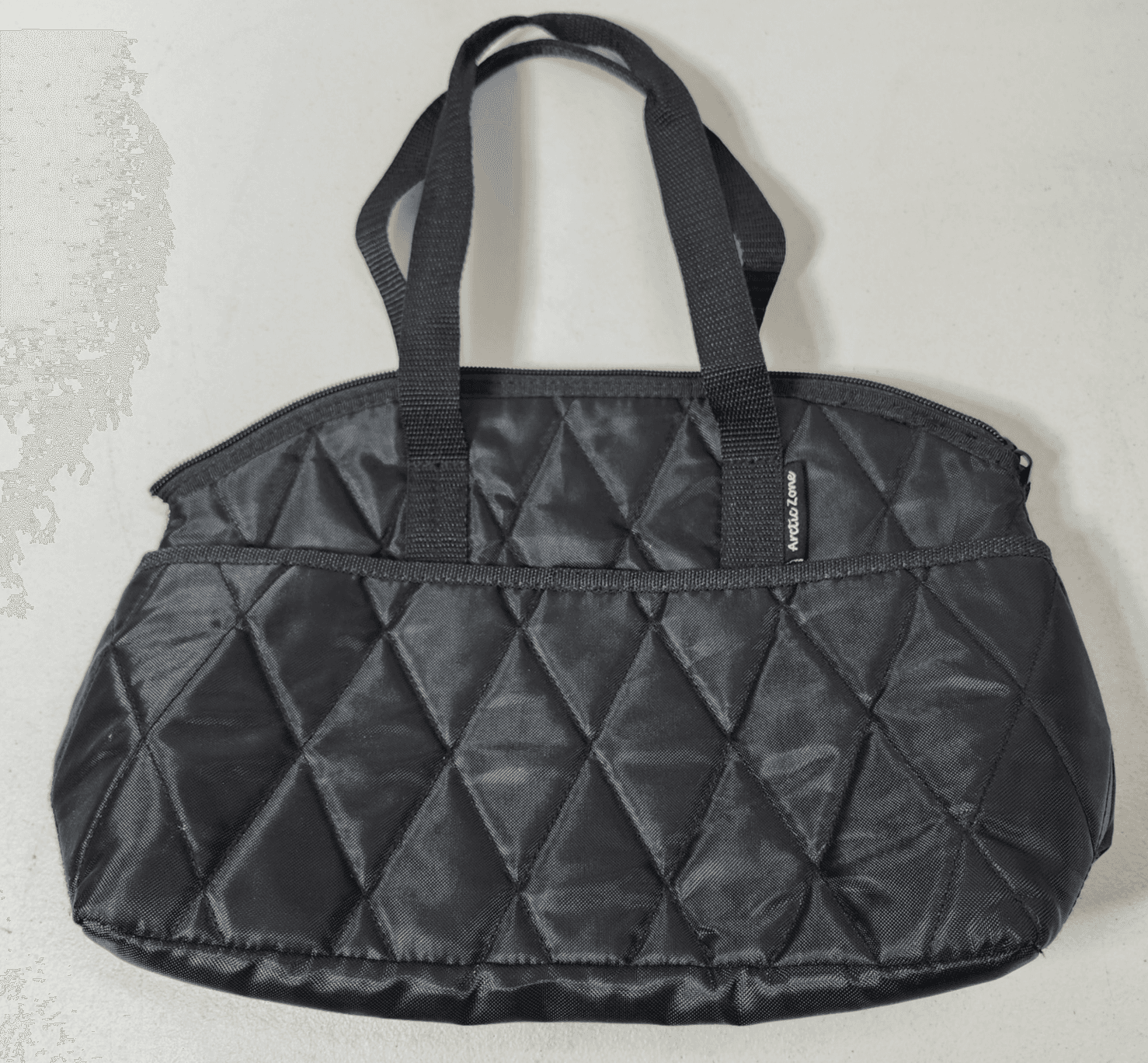 Artic Zone Quilted Insulated Nylon Black Lunch Bag 14"