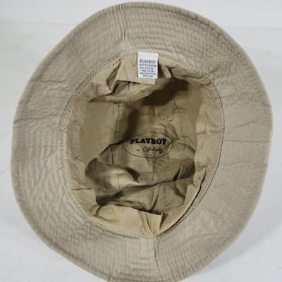 Playboy Bucket Hat OSFM Beige By Arlington - Thumbnail 8