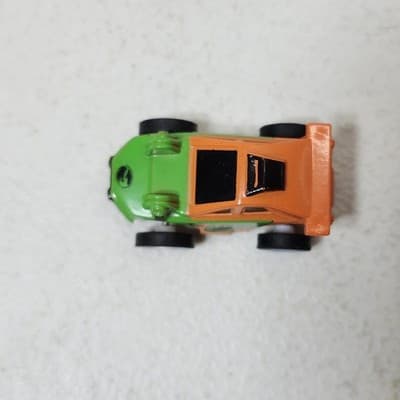 Hot Wheels Micro Mini Orange Green Pull-Back Car Toy Vehicle - Thumbnail 6