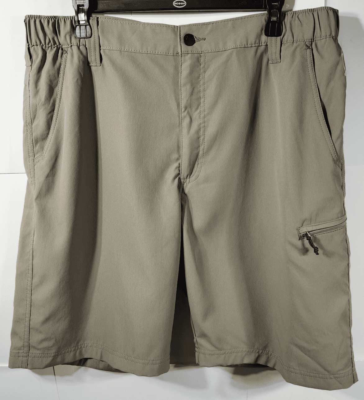 Wrangler Mens 34 Cargo Shorts Performance Brown Utility Pockets Softshell Cowboy