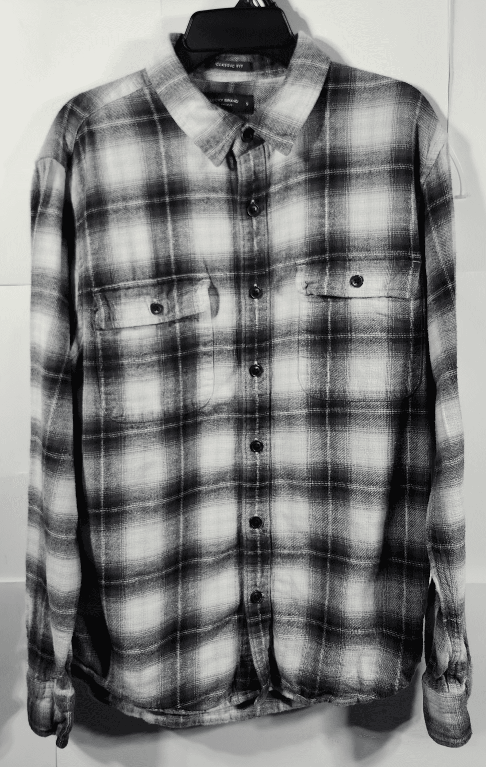Lucky Brand Men's Small Button Up Shirt Plaid Flannel Classic Fit