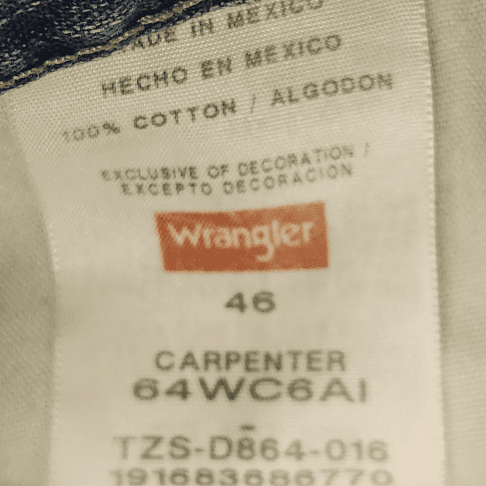 Wrangler Men's 46 Jean Shorts Carpenter Blue Denim - Thumbnail 7