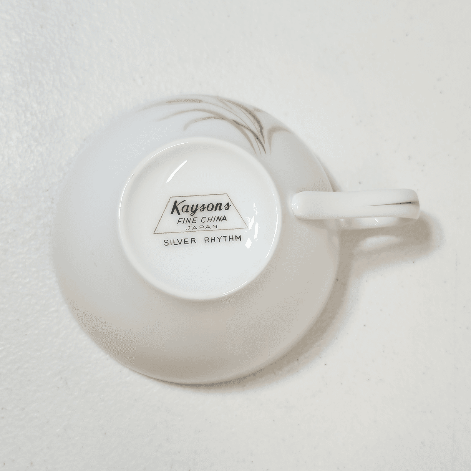 Kaysons Fine China Tea Coffee Cup Made in Japan Silver Rhythm - Thumbnail 8