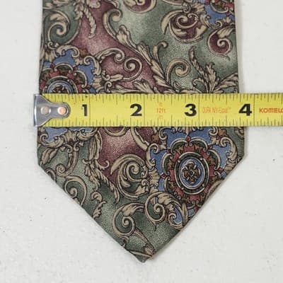 Men's Tie Necktie 100% Silk Multicolor Paisley Design Bill Blass - Thumbnail 4