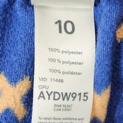 OshKosh Boys Fleece Jogger Pants Size 10 Blue With Orange X Pattern - Thumbnail 7
