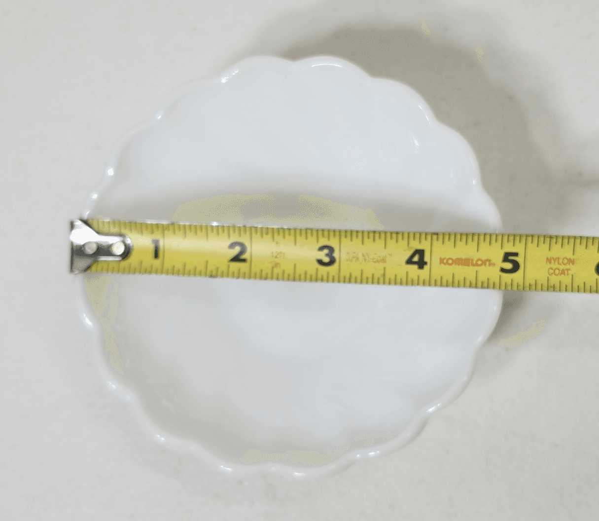 White Milk Glass Jewelry Trinket Nuts Candy Dish Metal Base Ornate Home Decor - Thumbnail 5