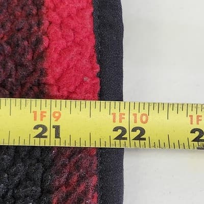 Old Navy Boys Size Large 10-12 Red/Black Buffalo Plaid Sherpa Pullover - Thumbnail 3