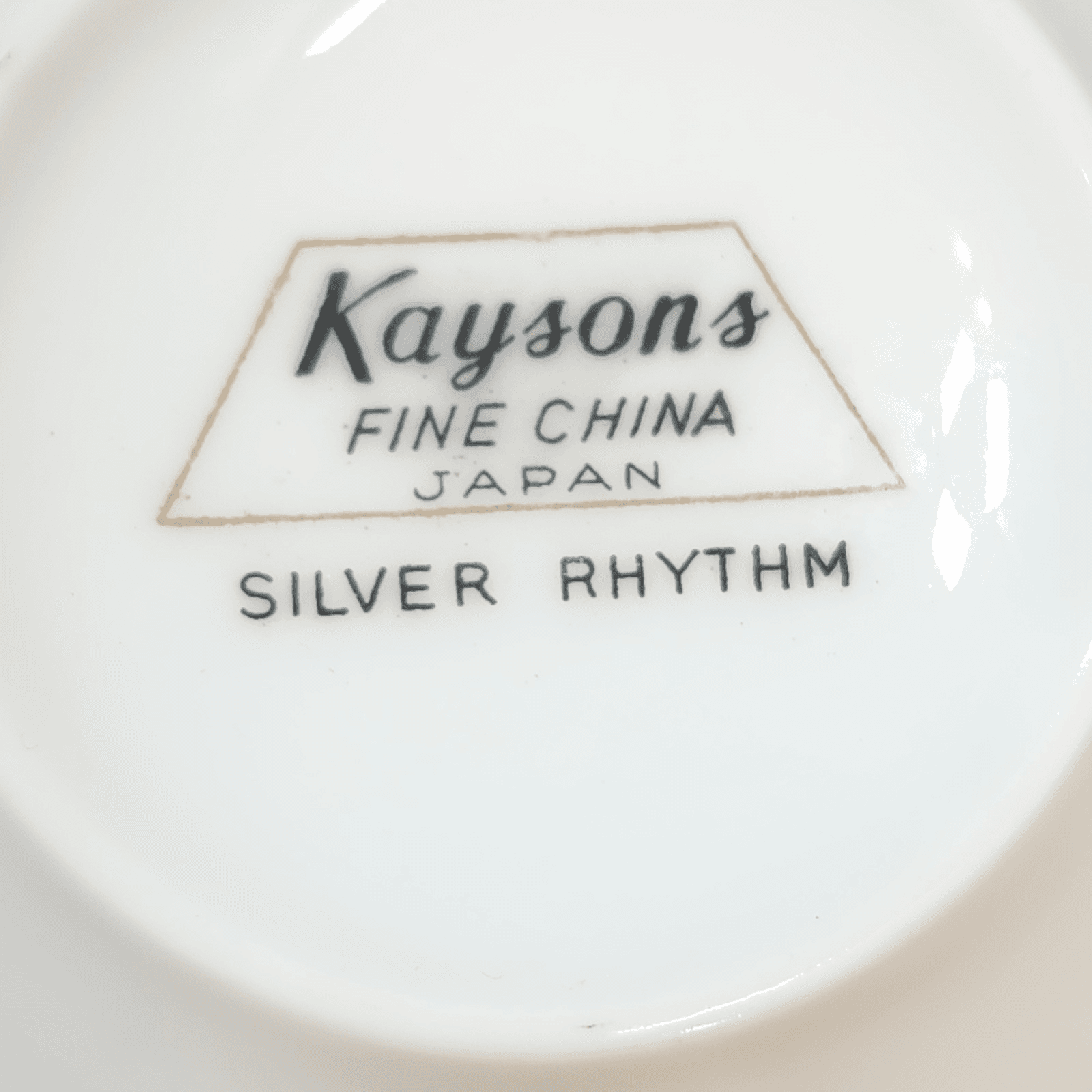 Kaysons Fine China Tea Coffee Cup Made in Japan Silver Rhythm - Thumbnail 9