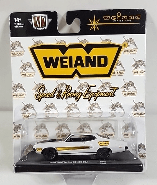M2 Machines 1970 Ford Torino GT 429 SCJ White Car 1/64 Toy Vehicle NEW