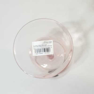 Fifth Avenue Pink Wine Glass With Gold Rim 9" Home Bar Decor - Thumbnail 7