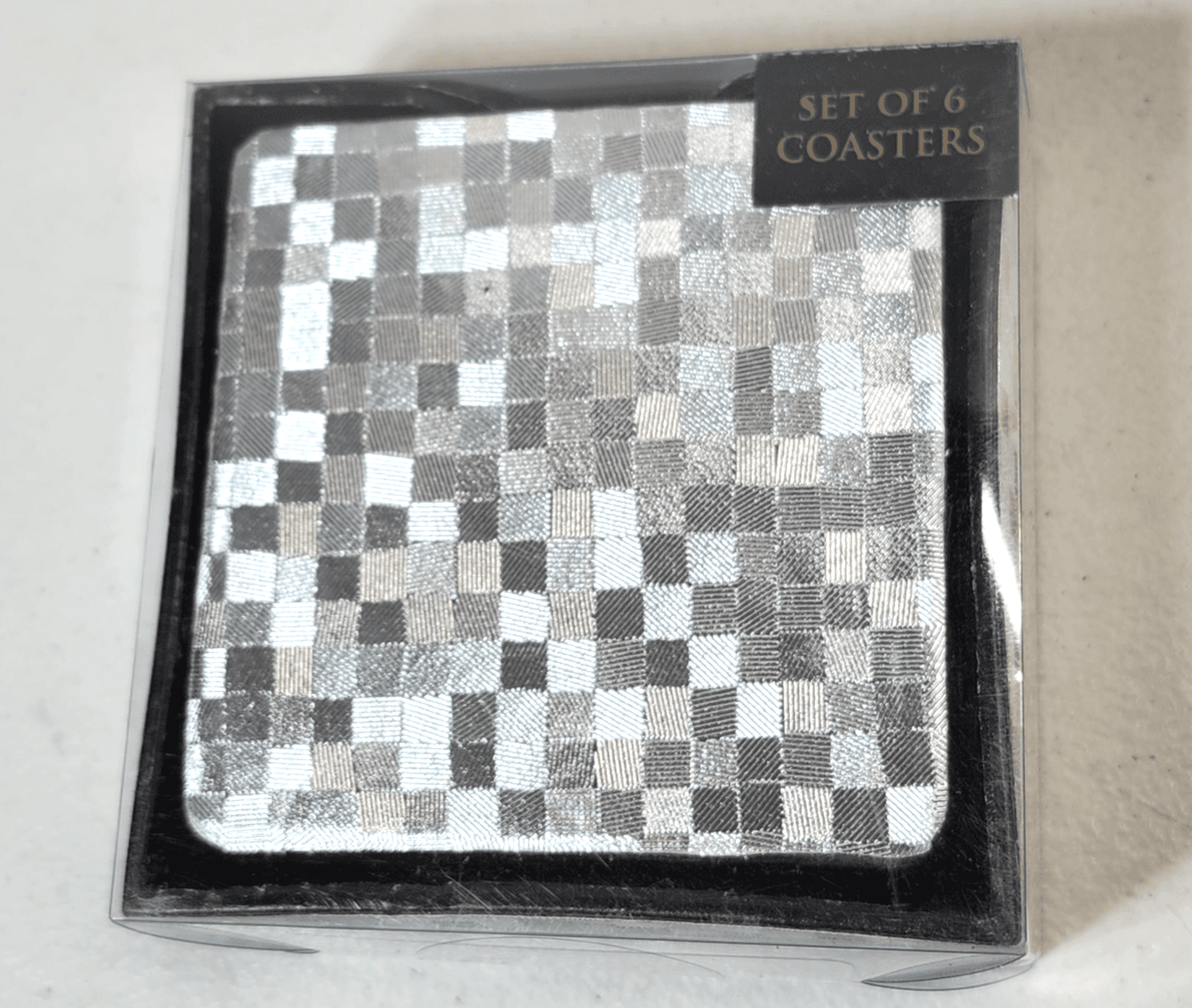Cellini Silver Coasters Glam Home Bar Decor Set of 6 NEW - Thumbnail 2
