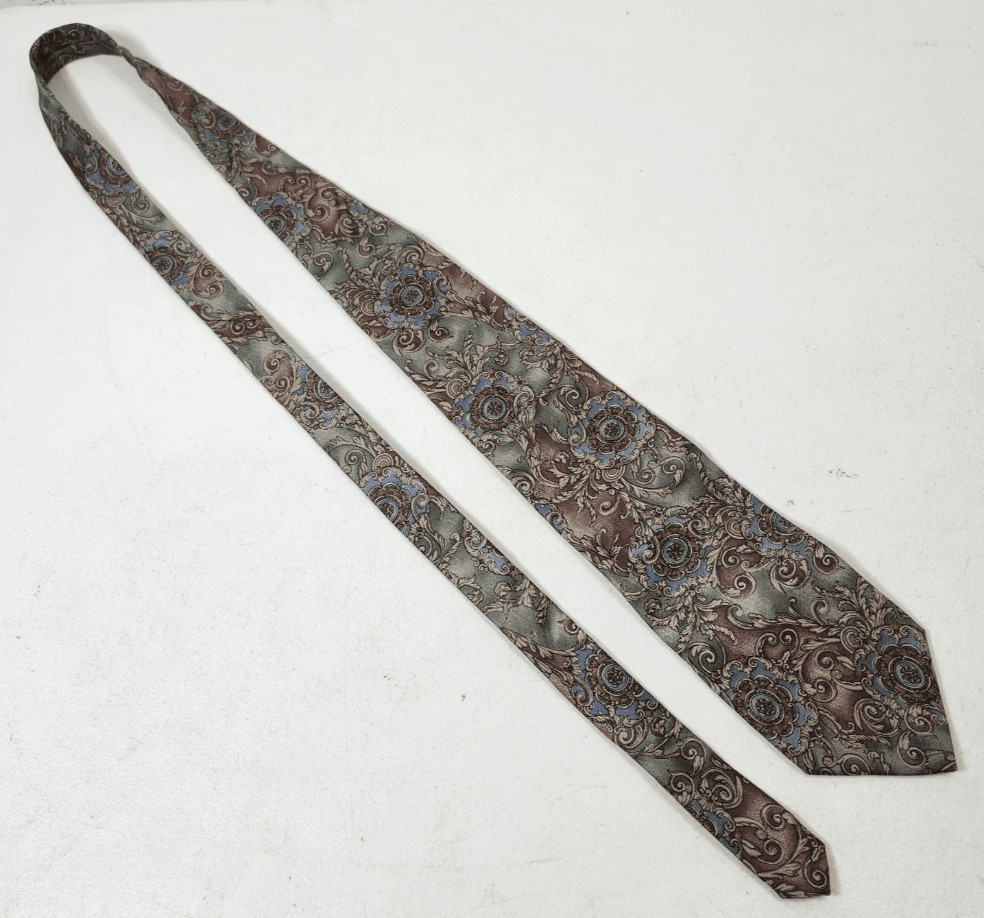 Men's Tie Necktie 100% Silk Multicolor Paisley Design Bill Blass - Thumbnail 5