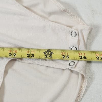 Chaser Womens Bodysuit Shirt Top Size Large Sparkly Beige NEW - Thumbnail 4