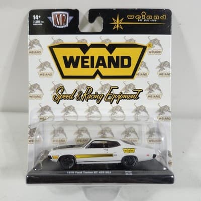 M2 Machines 1970 Ford Torino GT 429 SCJ White Car 1/64 Toy Vehicle NEW - Thumbnail 2