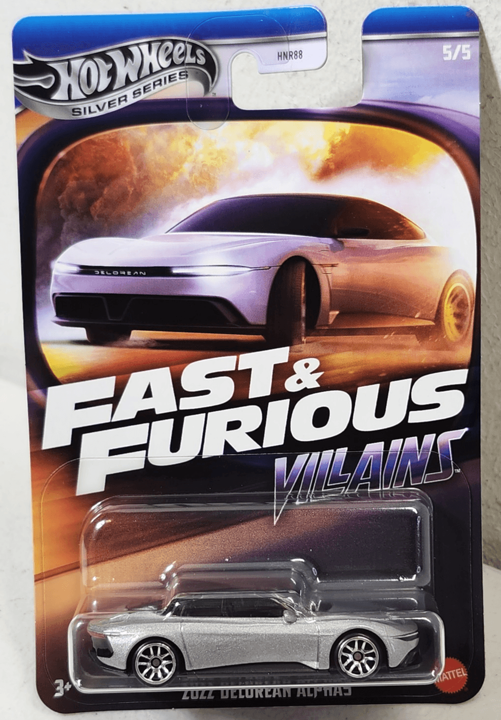 Hot Wheels Fast & Furious Villains 2022 DeLorean Alphas 1/64 Car Toy Vehicle NEW