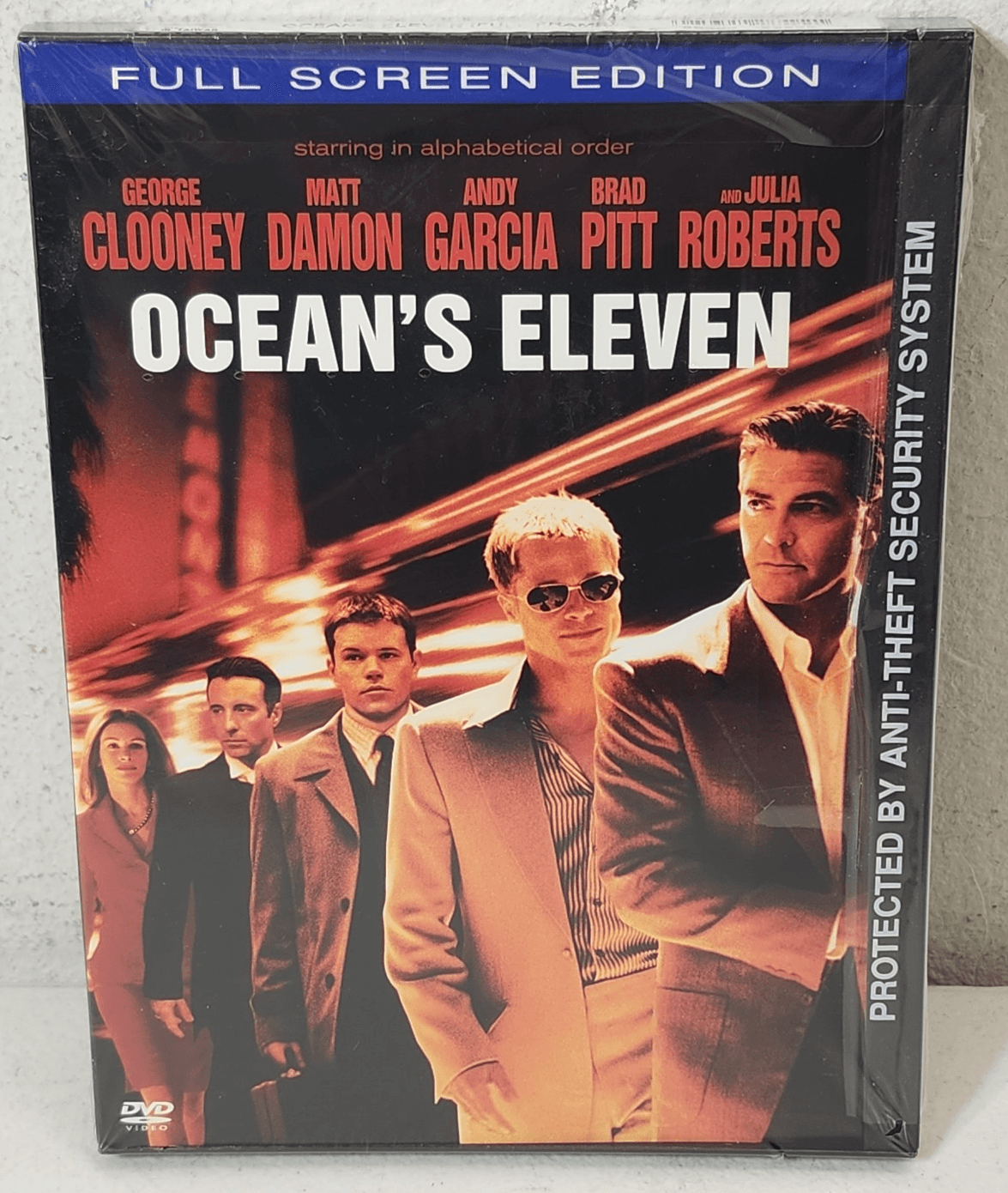 Ocean's Eleven DVD 2001 Full Screen Movie George Clooney Brad Pitt NEW