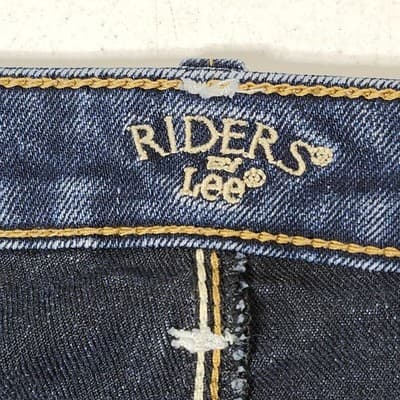 Lee Riders Womens Jeans Dark Wash High Rise Size 17/18 M Blue Denim Pants - Thumbnail 7