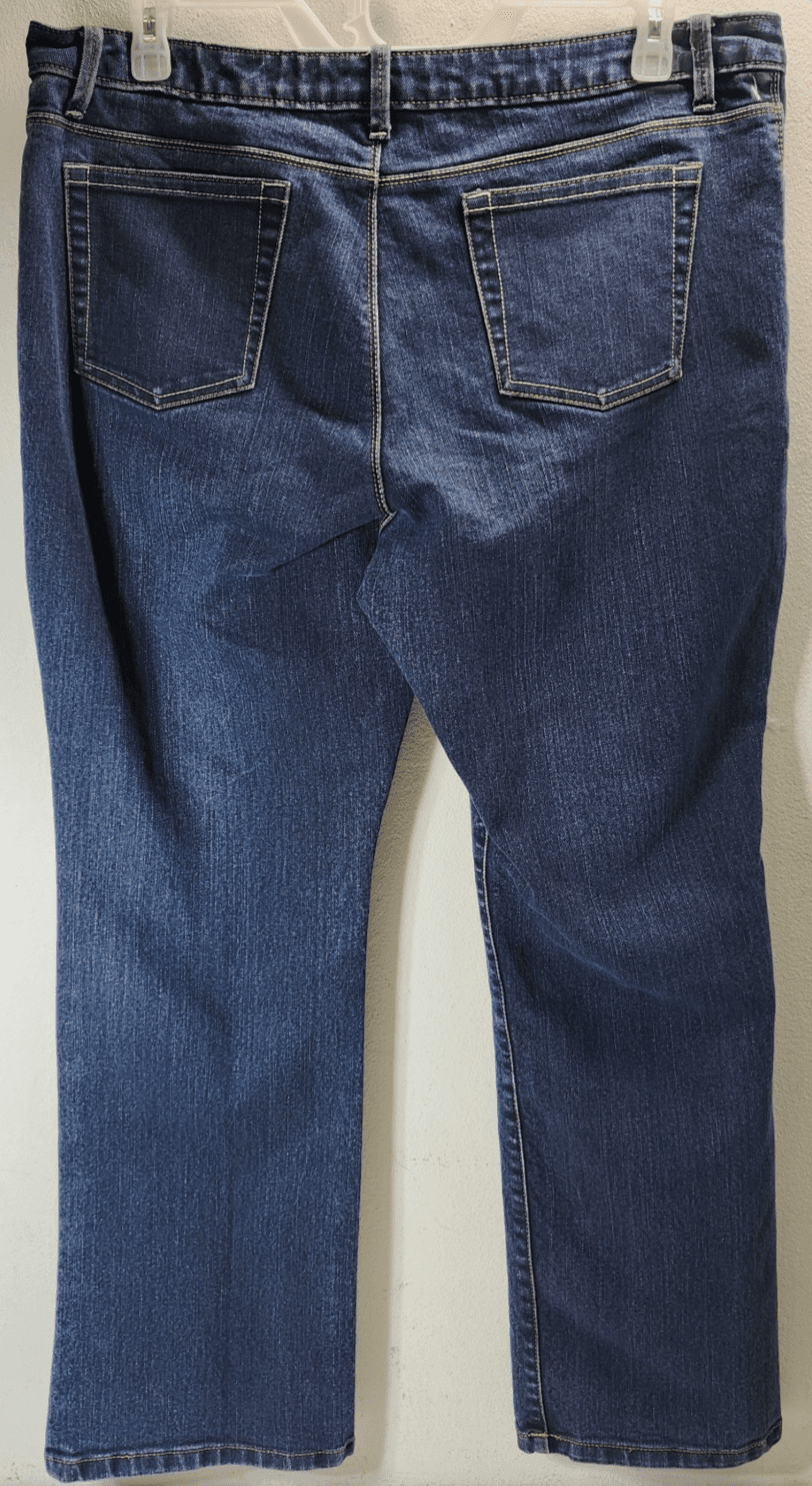 Lee Riders Womens Jeans Dark Wash High Rise Size 17/18 M Blue Denim Pants - Thumbnail 6