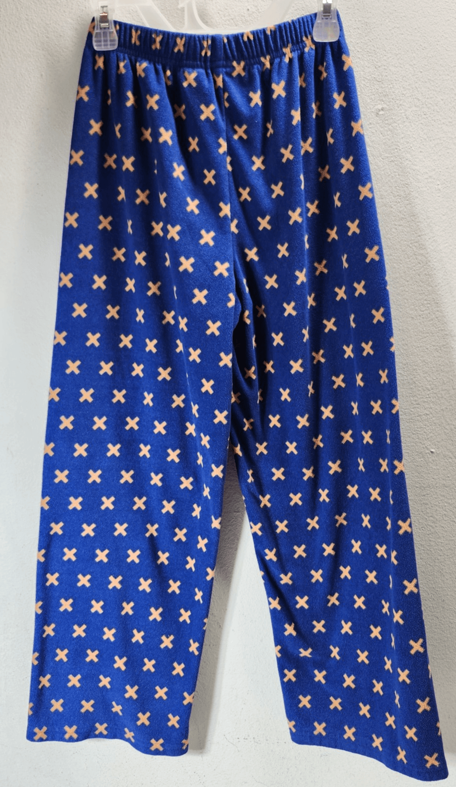 OshKosh Boys Fleece Jogger Pants Size 10 Blue With Orange X Pattern - Thumbnail 4