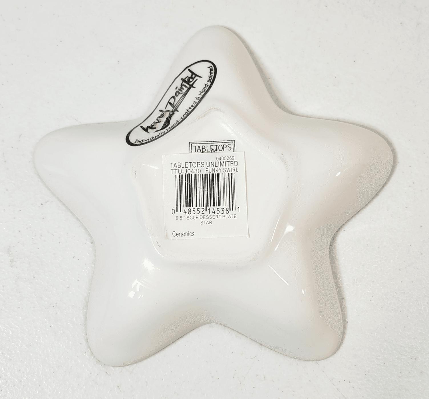 Tabletops Unlimited 6.5" Green Star Dish Hand Painted Home Decor - Thumbnail 5