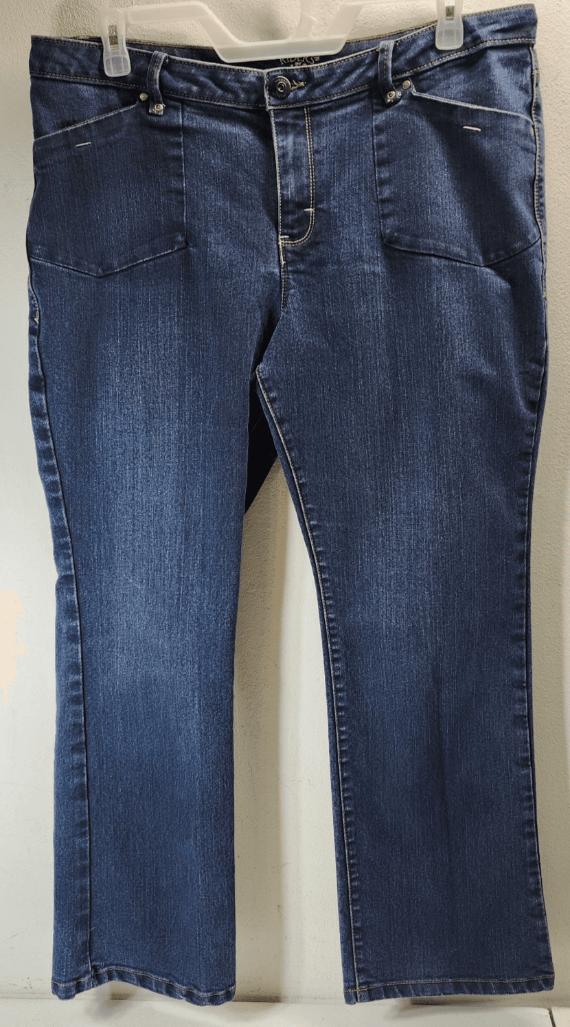 Lee Riders Womens Jeans Dark Wash High Rise Size 17/18 M Blue Denim Pants - Thumbnail 5