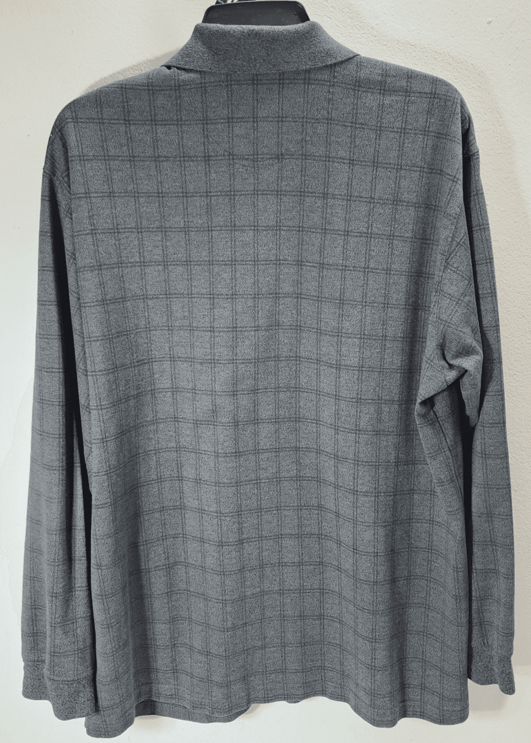 Van Heusen Men's XL Green Long Sleeve Polo Shirt - Thumbnail 4