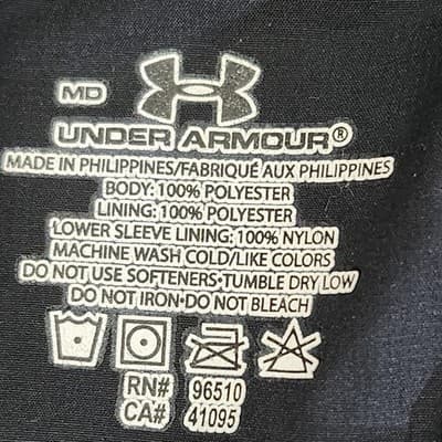 Under Armour Jacket Womens Medium Black White All Season Full Zip Lightweight - Thumbnail 7