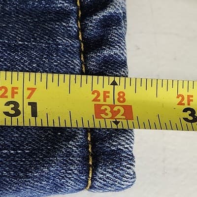 Blue Mountain Men's Cargo Jeans Fleece Lined 36x34 Blue Denim Outdoors Work - Thumbnail 3
