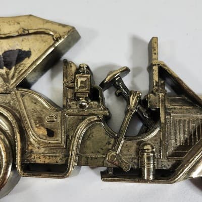 Vintage Syroco Car Wall Plaque Garage Home Decor Gold - Thumbnail 3