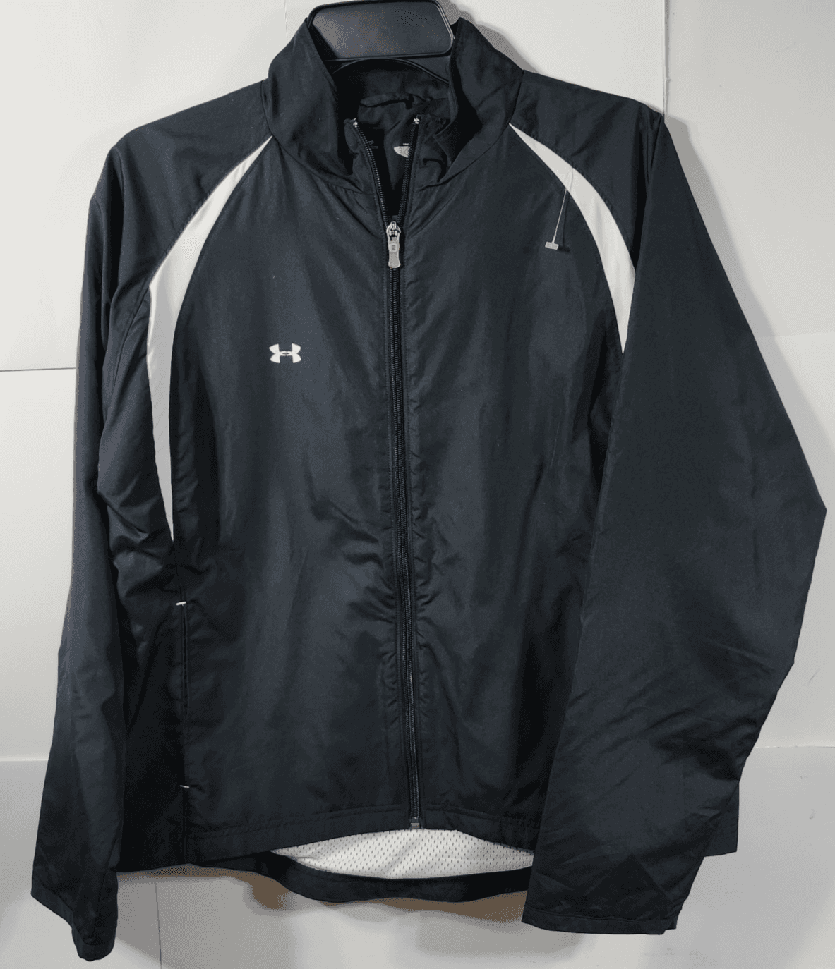 Under Armour Jacket Womens Medium Black White All Season Full Zip Lightweight - Thumbnail 5