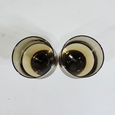 Vintage Libbey Tawny Accent Smokey Brown Wine/Water Glass Goblets Lot of 2 - Thumbnail 3