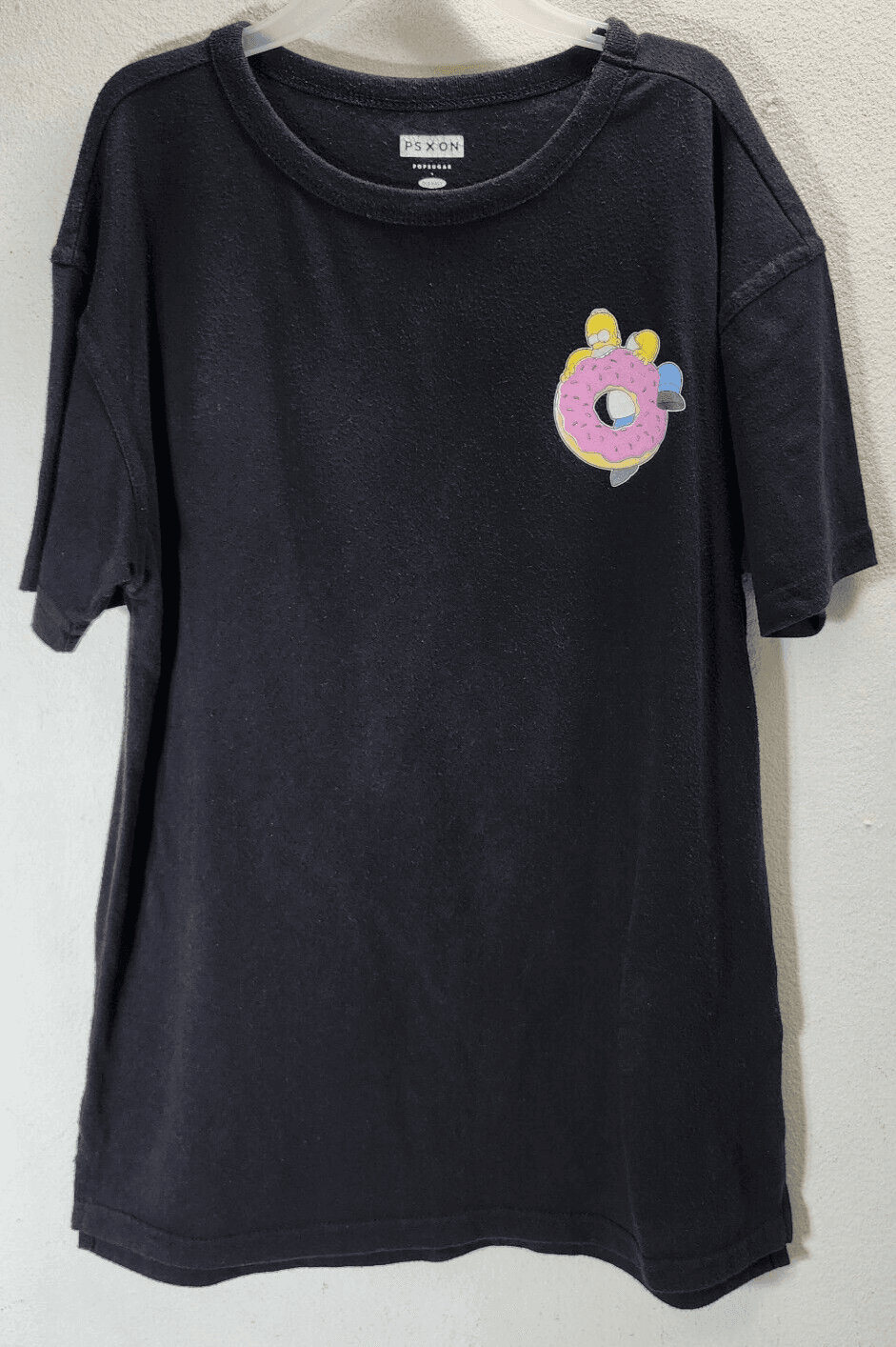 Simpsons Boys Shirt Size XL 14-16 Homer Black Tee PS X ON Pop Sugar Old Navy - Thumbnail 2