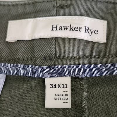 Hawker Rye Shorts Mens 34 Khaki Golf Chino Casual Green Preppy - Thumbnail 7