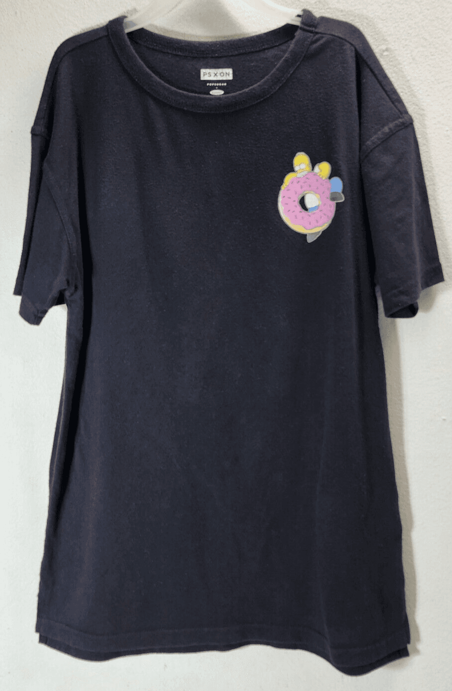 Simpsons Boys Shirt Size XL 14-16 Homer Black Tee PS X ON Pop Sugar Old Navy - Thumbnail 5