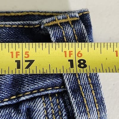 Blue Mountain Men's Cargo Jeans Fleece Lined 36x34 Blue Denim Outdoors Work - Thumbnail 2