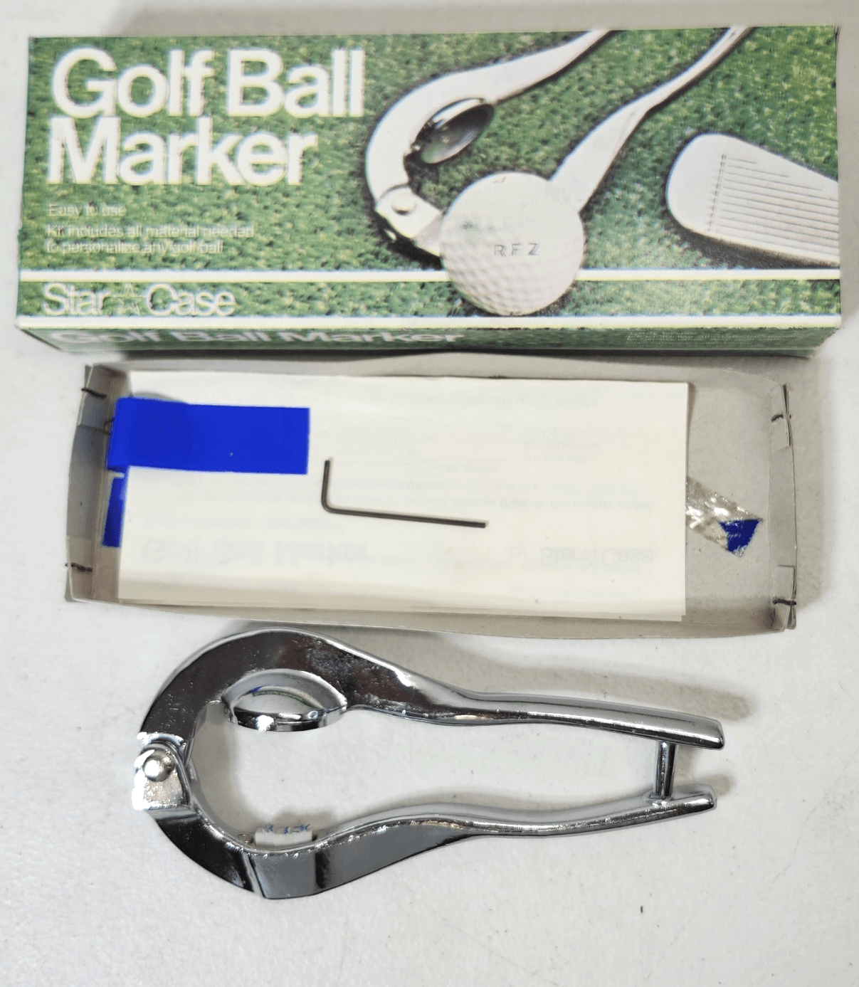 Vintage Star Case Metal Golf Ball Marker Tool - Thumbnail 2