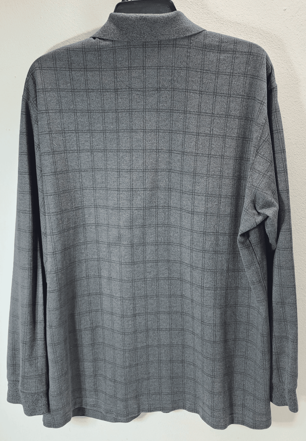 Van Heusen Men's XL Green Long Sleeve Polo Shirt - Thumbnail 6