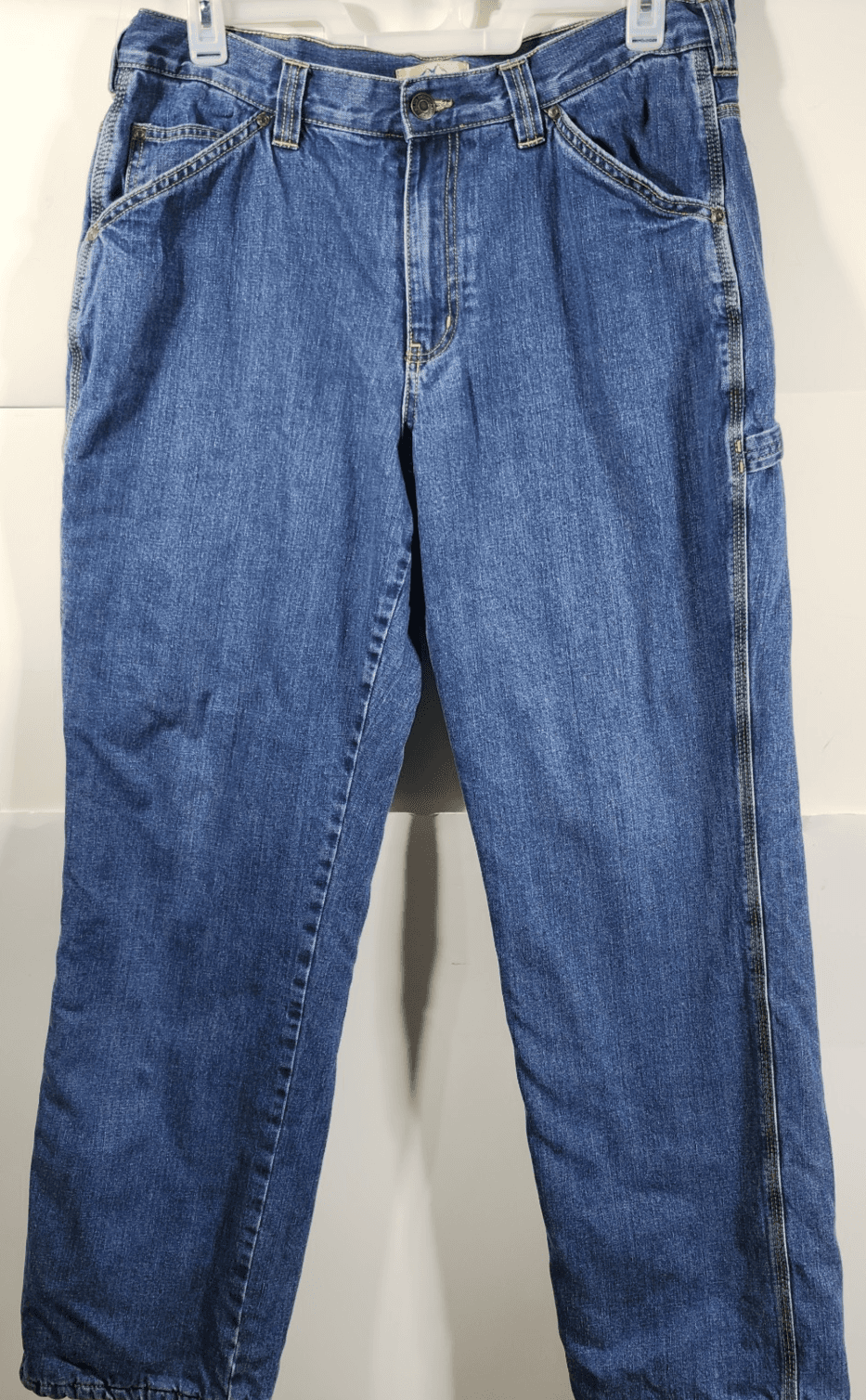 Blue Mountain Men's Cargo Jeans Fleece Lined 36x34 Blue Denim Outdoors Work - Thumbnail 5