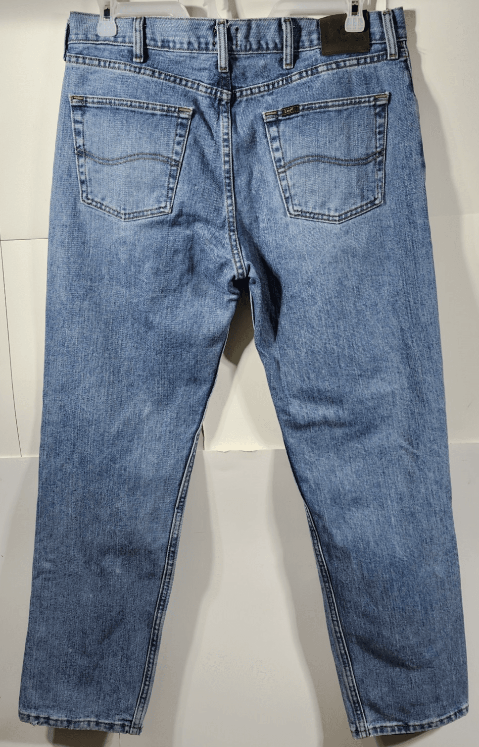 Lee Jeans Men's Size 36X32 Regular Fit 100% Cotton Blue Denim Pants - Thumbnail 4