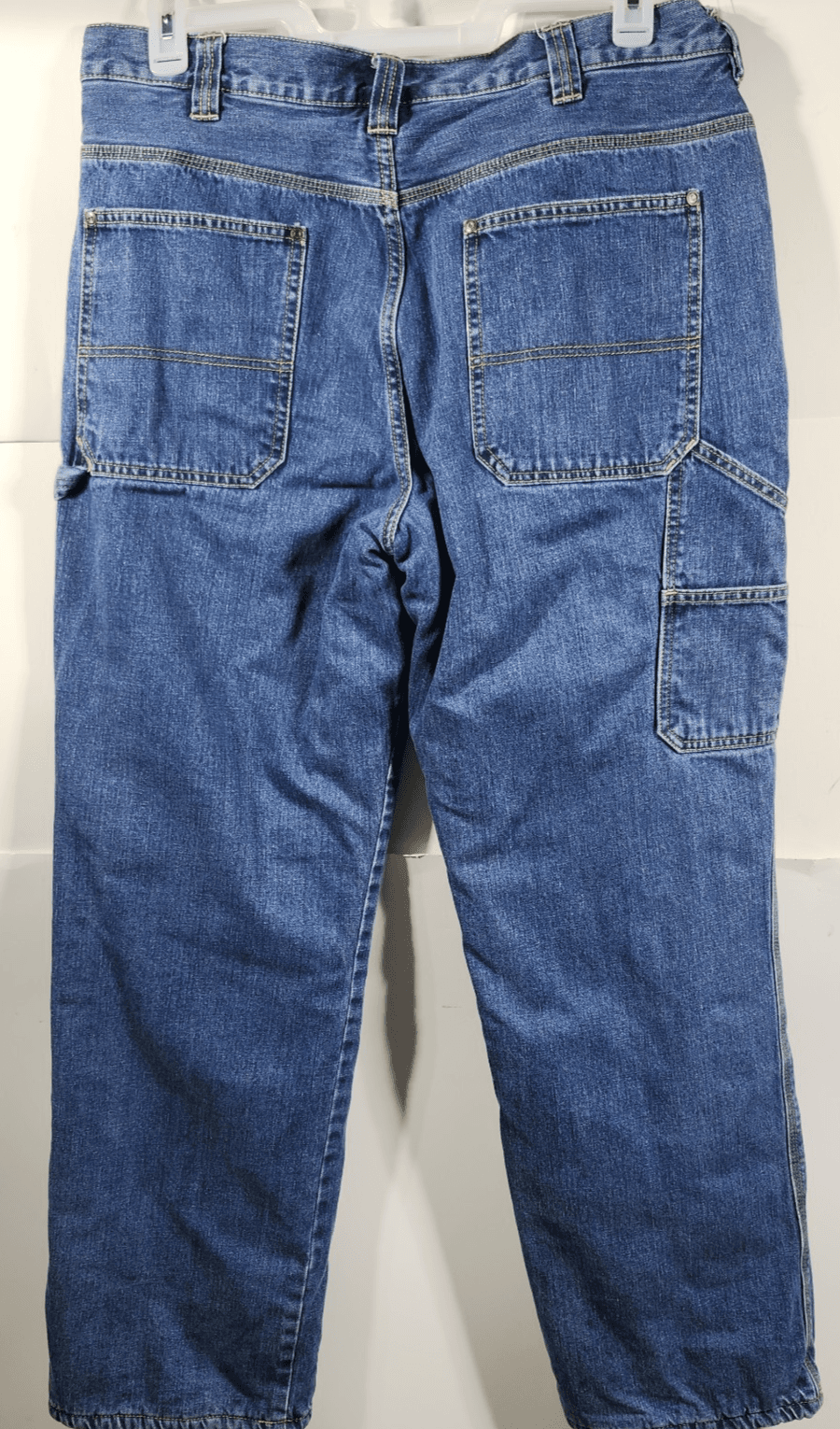 Blue Mountain Men's Cargo Jeans Fleece Lined 36x34 Blue Denim Outdoors Work - Thumbnail 4