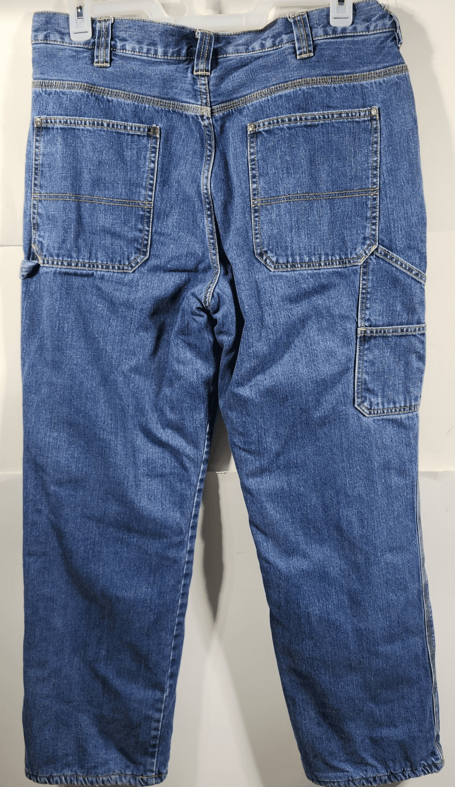 Blue Mountain Men's Cargo Jeans Fleece Lined 36x34 Blue Denim Outdoors Work - Thumbnail 7