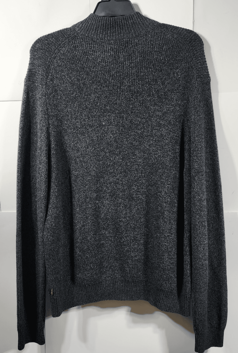 Izod Sweater Mens XXL Gray Pullover Long Sleeve 1/4 Zip Cable Knit - Thumbnail 4