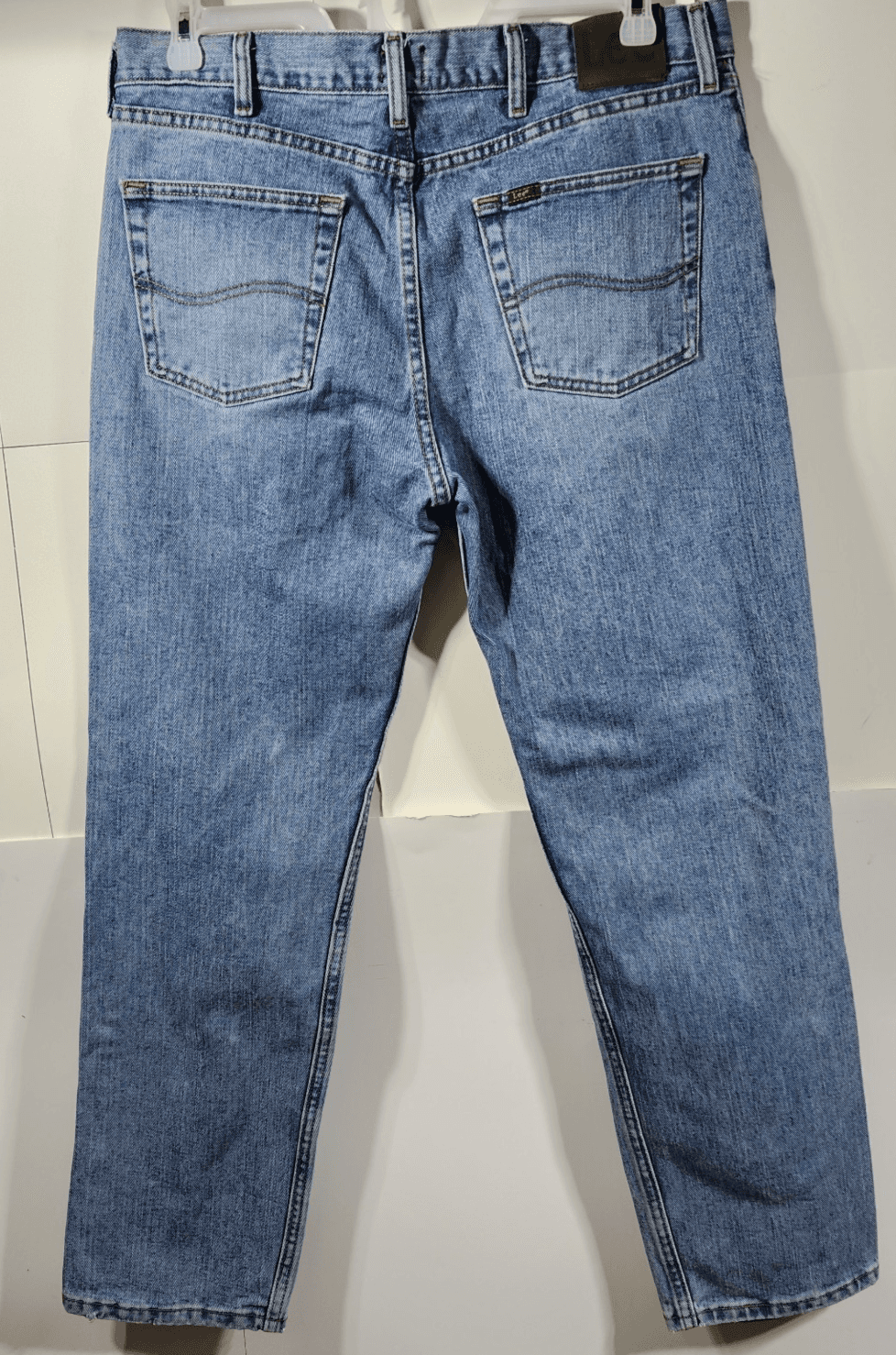 Lee Jeans Men's Size 36X32 Regular Fit 100% Cotton Blue Denim Pants - Thumbnail 6