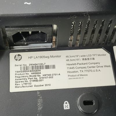 HP Compaq LA1905wg 19 inch Widescreen LCD Monitor Computer Screen VGA DVI - Thumbnail 6