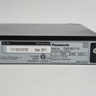 Panasonic DMP-BDT210 3D Blu Ray DVD Player Tested Working No Remote - Thumbnail 9