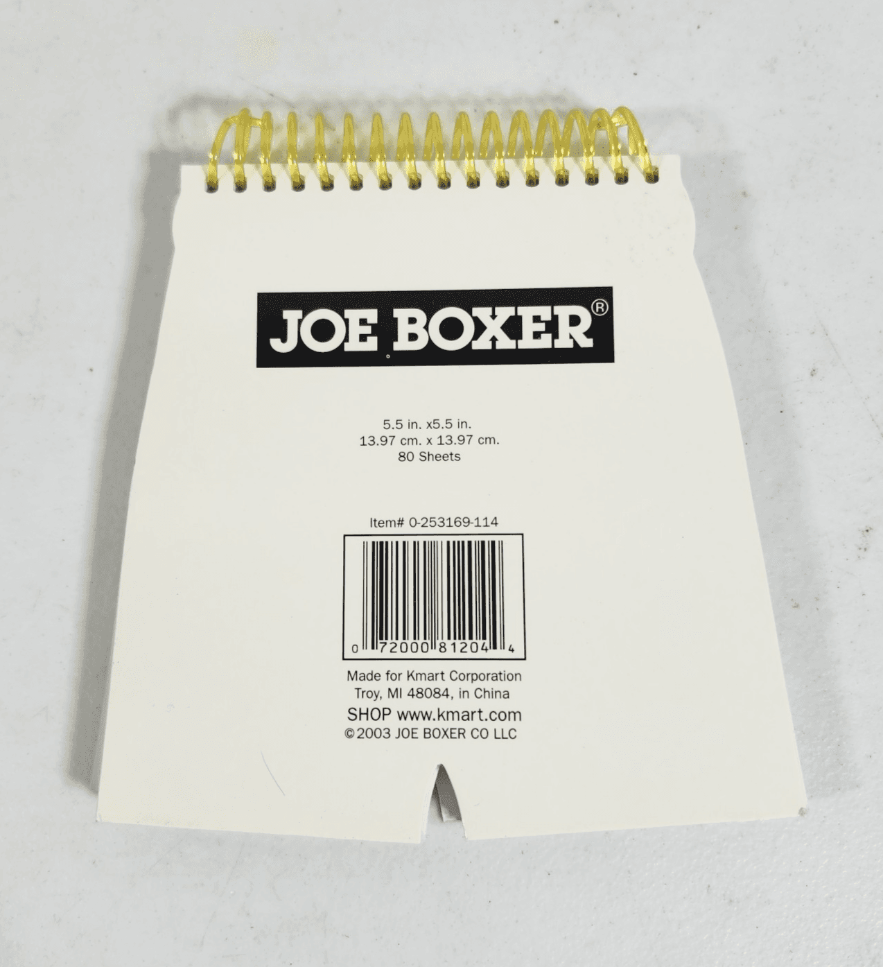 Joe Boxer Underwear-Shaped Spiral Notebook Novelty Stationery Paper Pad - Thumbnail 4
