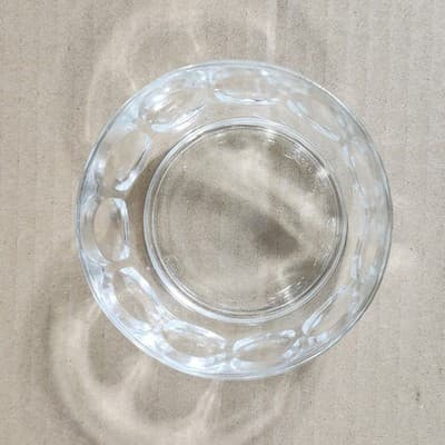 Vintage Arcoroc France Dimpled Thumbprint Glass Dessert Bowl 4.25" - Thumbnail 4