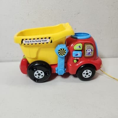 Vtech Drop & Go Dump Truck in Yellow For Toddlers Ages 6 Month to 3 Years Old - Thumbnail 2