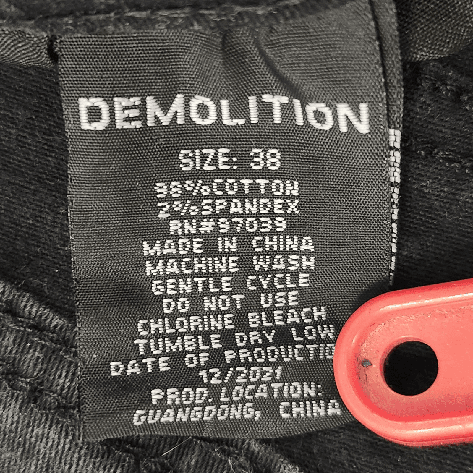 Demolition Mens 38 Jeans Black With Blue Spots Skinny Denim Pants - Thumbnail 9